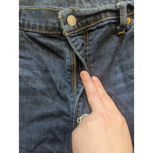 Levis‎ Shorts Mens 40 Blue 541 Dark Wash High Rise Long Inseam Work Summer Denim - Picture 4 of 12